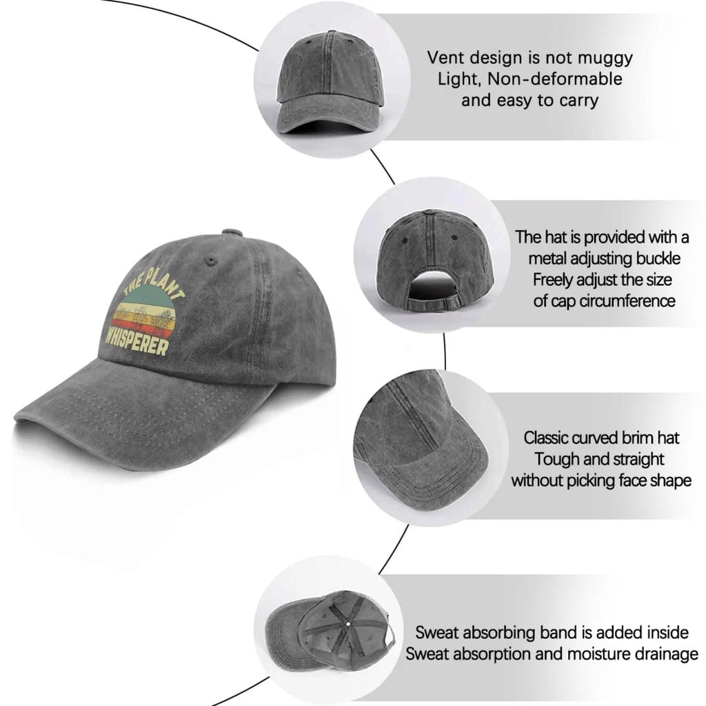 Funny Gardener Dad Hat The Plant Whisperer Plant Gardening Baseball Cap for Men Vintage Hats Adjustable