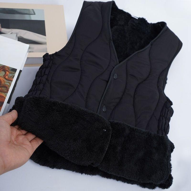 

Женский короткий приталенный жилет из пуха, осенне-зимний жилет, верхняя одежда, теплая жилетка, подкладка XS чёрный