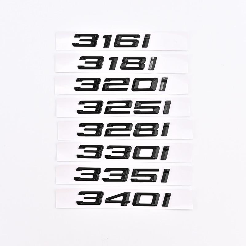 Applies to rear badges of older BMW 3 Series models: 316i, 318i, 320i, 325i, 330i.
