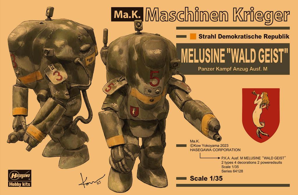 Hasegawa Maschinen Krieger Melusine Waldgeist Scale Plastic Model Kit 64128 P.K.A. Ausf.M 1/35