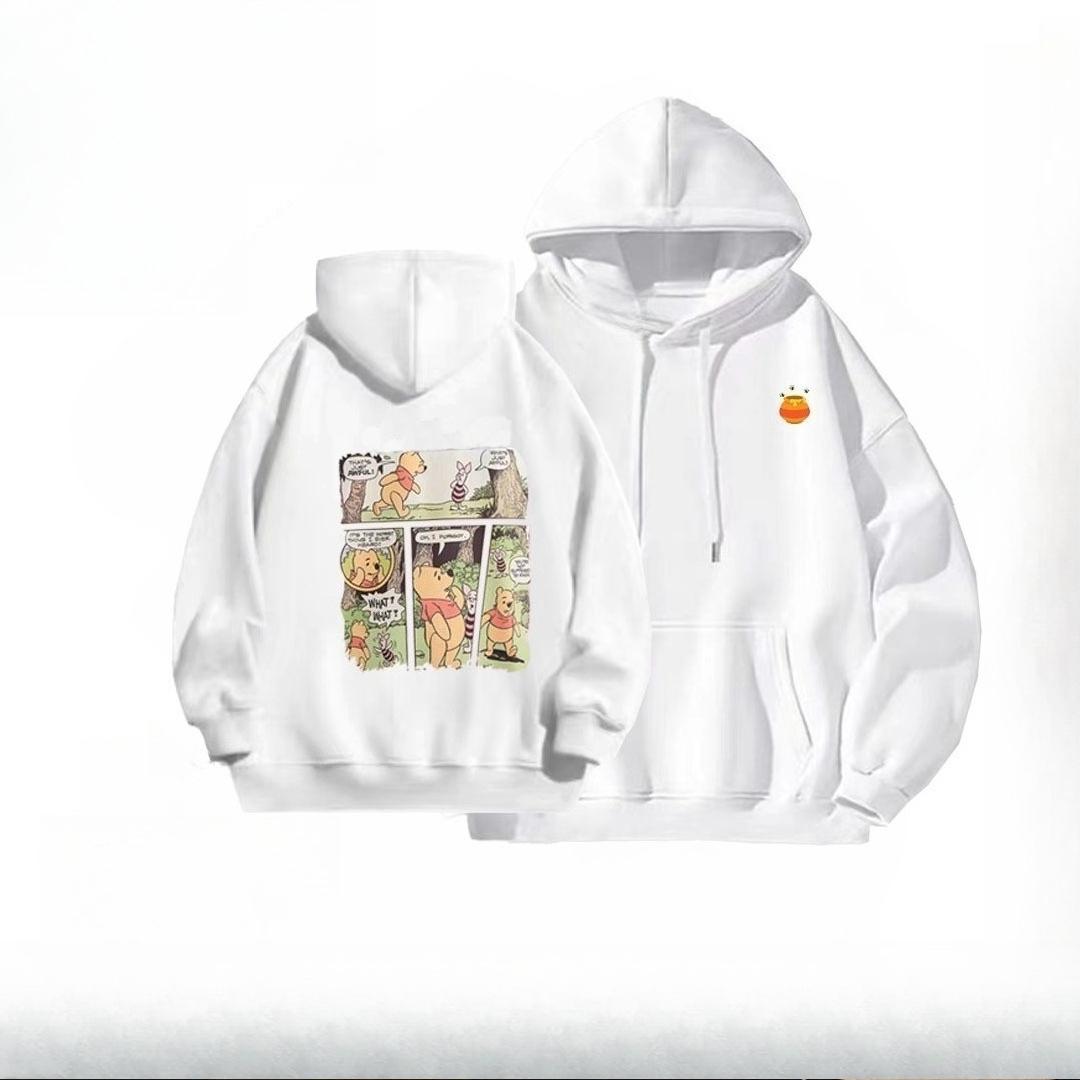 

2025 Disney s New Winnie The Pooh Print Men s and Women s Autumn and Winter Trend Hoodie Children s Loose Large Size Thermal Top 3XL