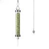 Crystal Stone Quartz Pendulum with Chain Pendant Design Wishing Bottle Pendulum Long Shape Clear Quartz Dowsing Pendulum