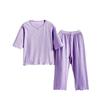 Summer Girls' Ice Silk Pajama Set: Thin Short-Sleeve Modal Loungewear for Kids, Perfect for Air-Conditioned Rooms