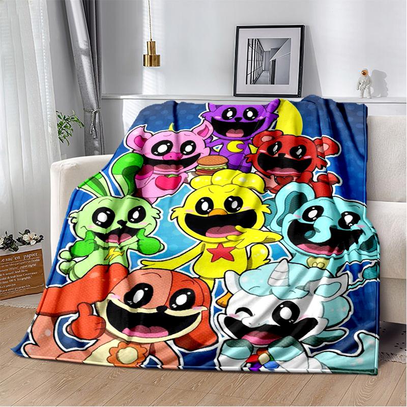 Cartoon S-Smiling C-Critters Catnap Craftycorn Soft Plush Blanket,Flannel Throw Blanket for Living Room Bedroom Bed Sofa Cover