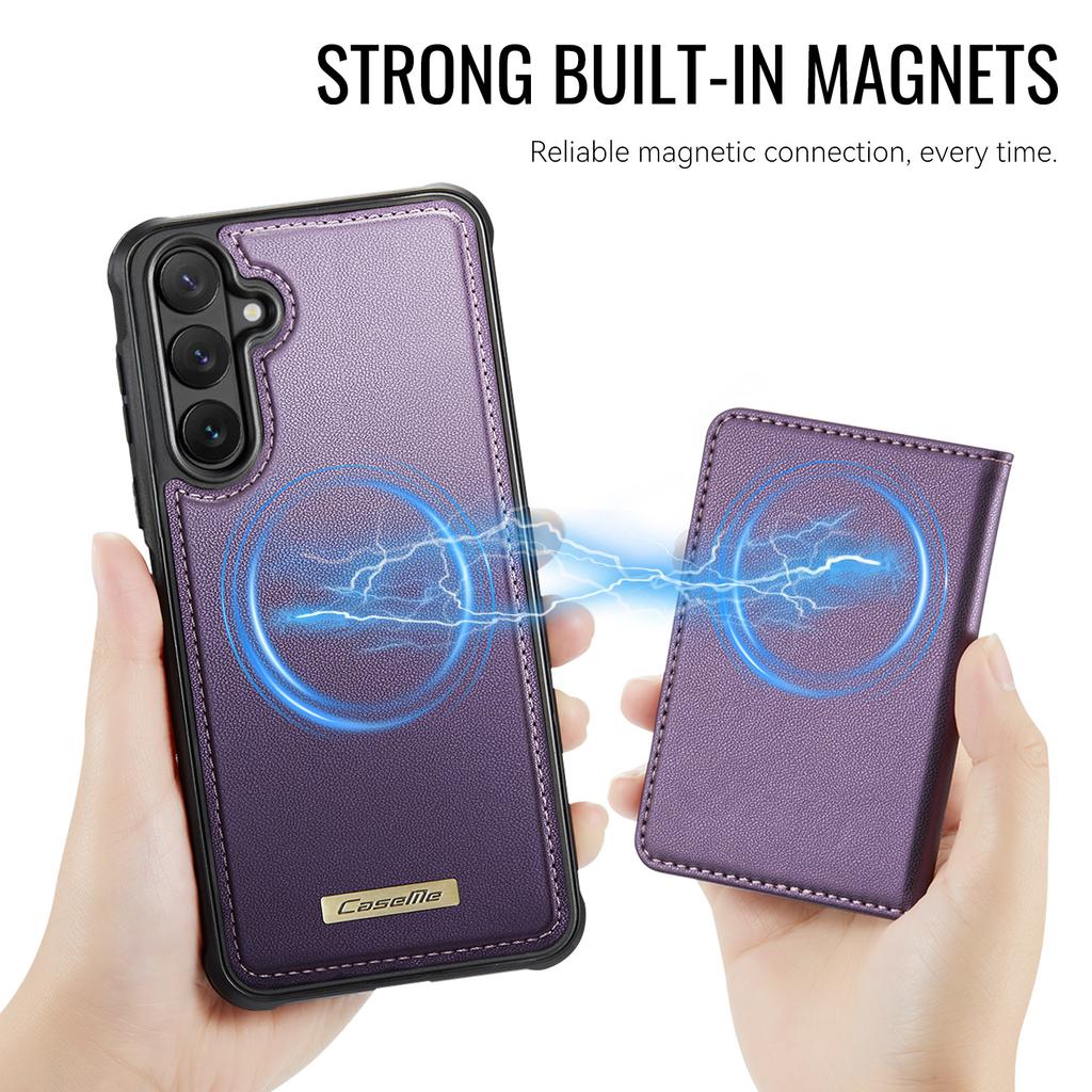 2 In 1 Detachable Luxury Business Magnetic Leather Case For Samsung S26 Ultra S25 S24 Plus S23 S22 A17 A07 A57 Shockproof Cover