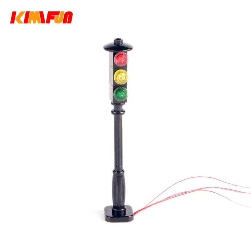 1Pcs Led Moc Street Automatic Cycle Traffic Signal Light Building Blocks City Series Bricks Block Set Model