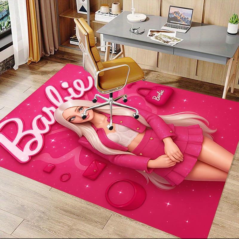 1 Stück Barbie Teppich rutschfest Polyester Fußmatte für Büro.Schlafzimmer