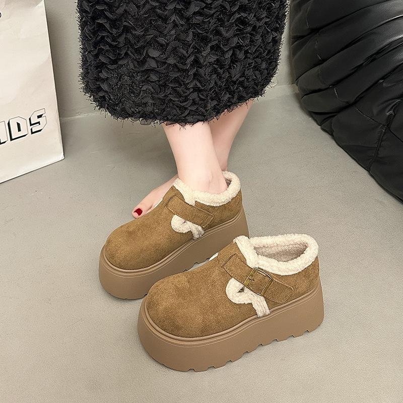 Women's Fur One Thick Sole Winter Lightweight Warm Snow Boots Non-slip Wear-resistant Casual Sports Cotton Boots Fur Shoes