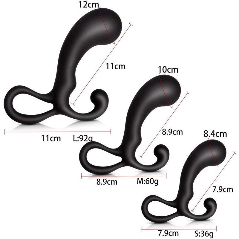 Three-Piece Silicone Anal Plug Set for Male G-Spot Massage
