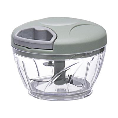 500ml Meat Grinder Manual Fruit Vegetable Nuts Herbs Chopper for Kitchen Cooking Green Garlic