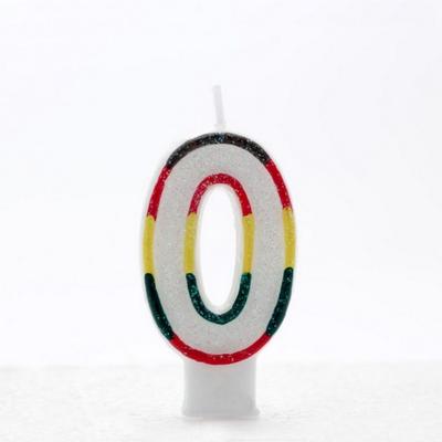 Multicolored Birthday/Anniversary Number Candles (Pack Of 6)