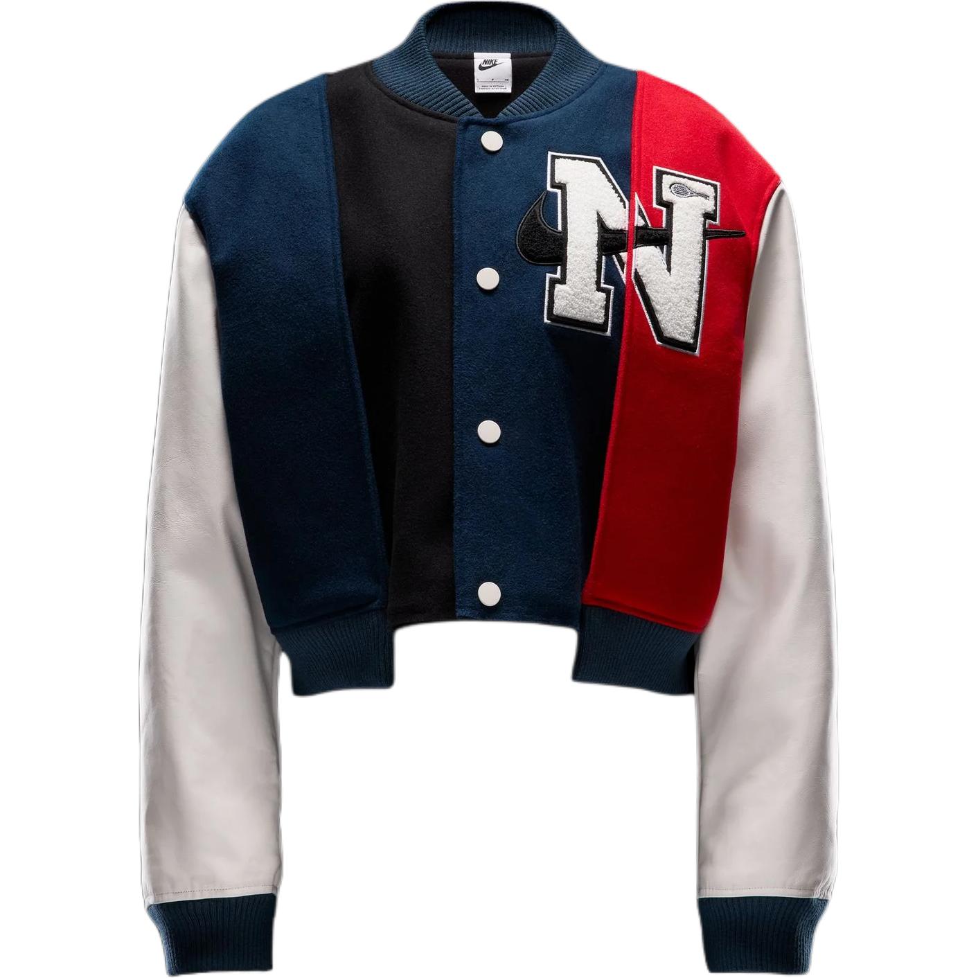 

Nike X Yoon Women s Oversized Varsity Jacket Black/Armory Navy/Phantom/White FZ0280-010 L