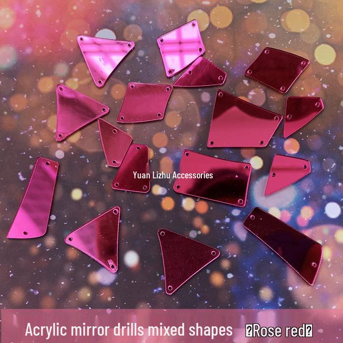 Handmade Irregular Mirror Rhinestone Lenses - Glitter Accessories for Performance Costumes