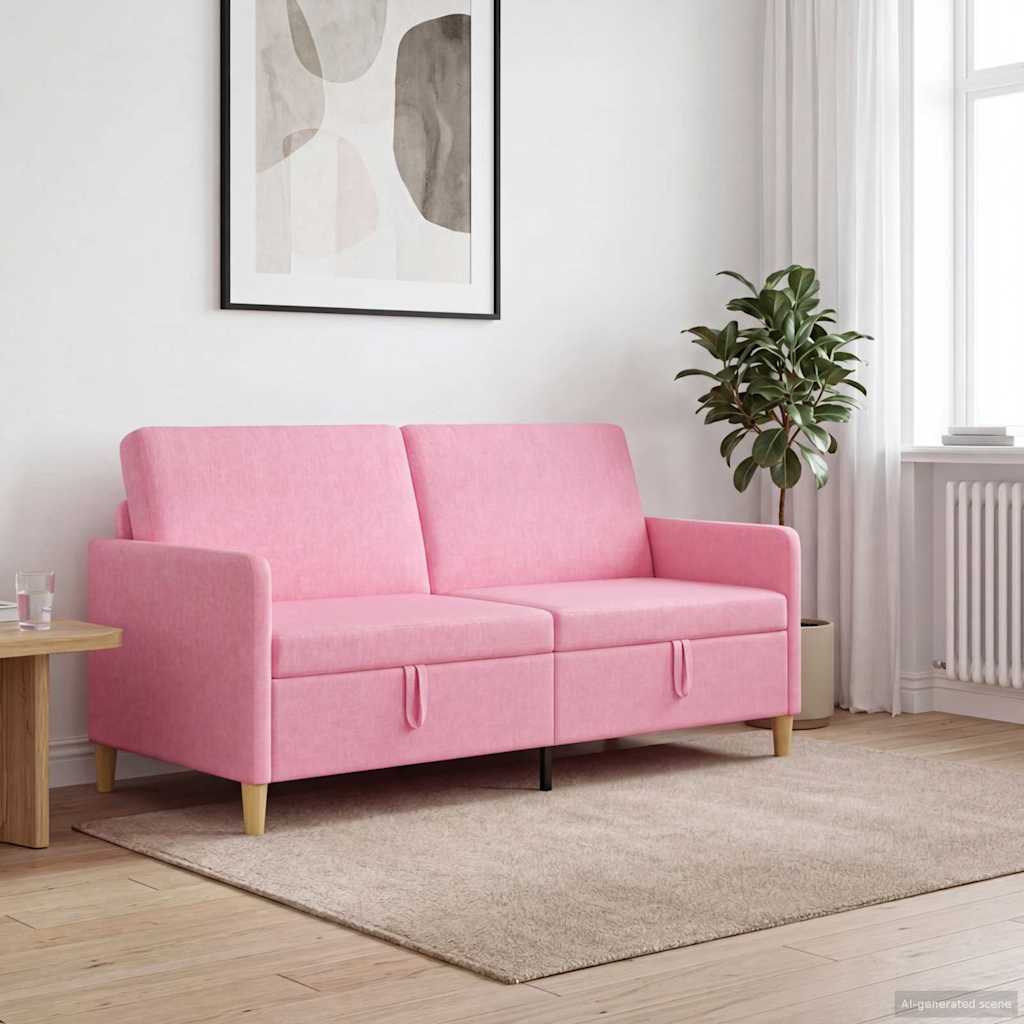 Storage Sofa In Pink 172 X 78 X 87 Cm Polyester