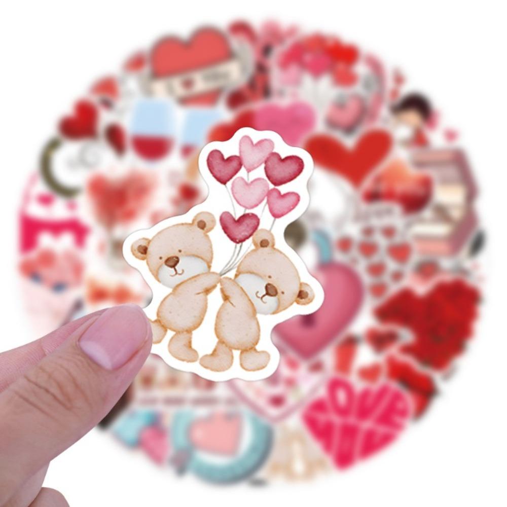 57Pcs Couple Love Graffiti Stickers Suitcase Water Cup Stationery Mobile Phone Scooter Laptop Refrigerator Decoration Diy Decals