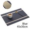 Striped PVC Table Mat Woven Waterproof And Oil-proof Non-slip Light Luxury Table Mat Simple Household Cup Mat 45x30cm