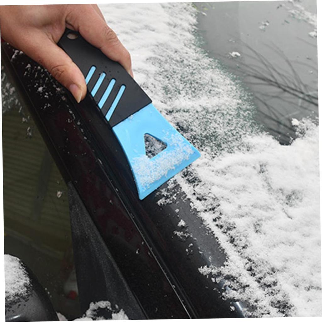 BELLIFFY 4 Stück Mini Plastik Spatel Auto Windschutzscheibe Schneefräse Schneeschaufel Werkzeug Auto Schnee