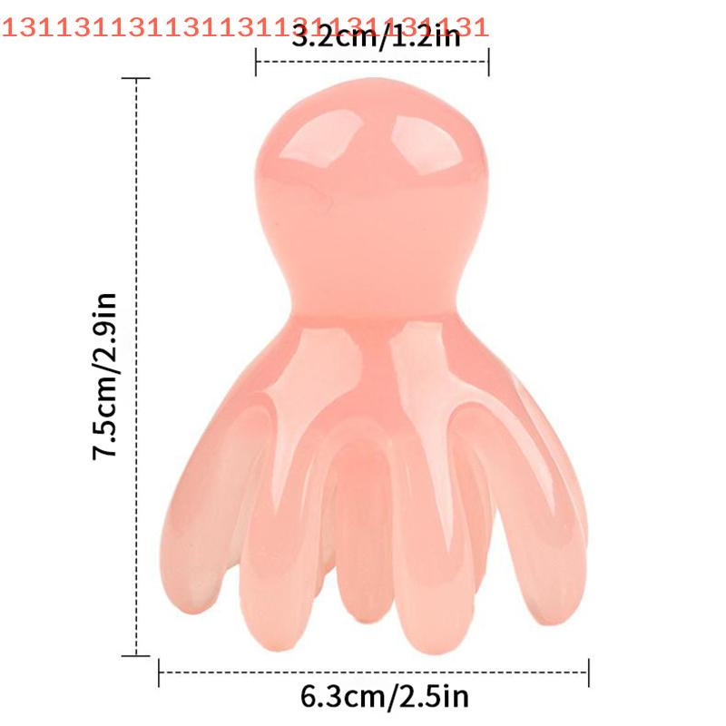 Resin Double Row Octopus Comb Cute Head Massager Hair Care Meridian Scraping Scalp Massage Acupuncture SPA Gua Sha Massage Tool