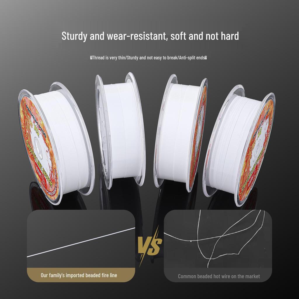 US Fireline Wear-Resistant Beading Cord for DIY Jewelry with Crystal and Pearl Accents