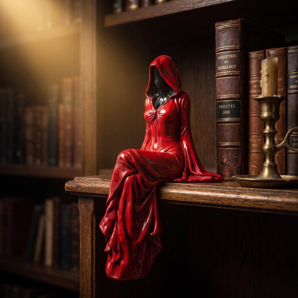 Gothic Resin Figurine Statue for Home Decor, Dark Sculpture for Desk Shelf Display