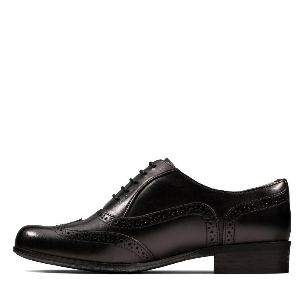 Clarks Oxford Genuine Humble Black cm Shoes, Leather, Oak, Women's, Leather, 23.5