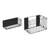 Foldable Metal Mesh Hamper Magnetic Wall Mounted Laundry Basket For Closet Organization Without Drilling Tools