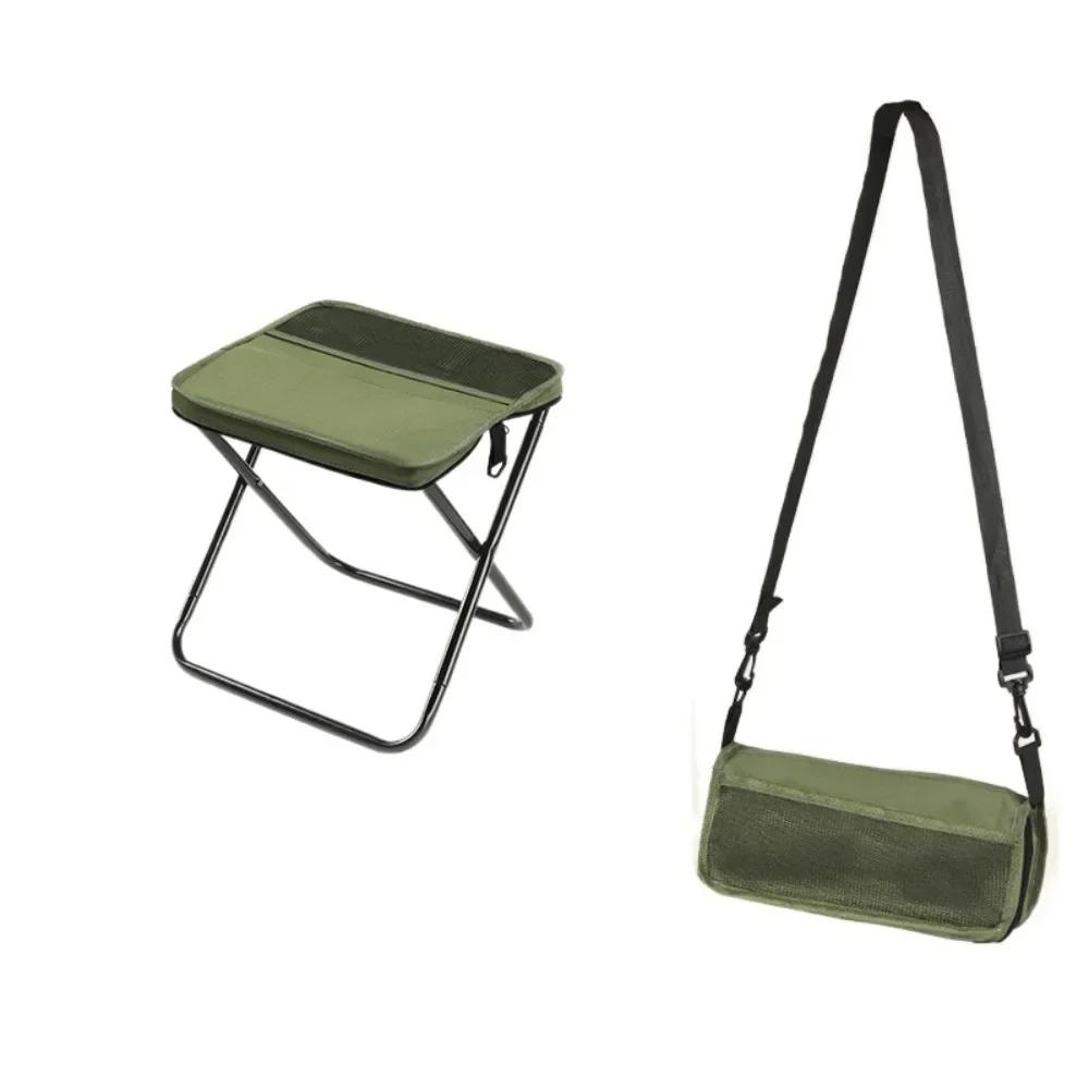 Wear-resistant Folding Backpack Stool Sturdy Crossbody Sports Folding Chair Handbag Style Strong Load-bearing Pencil Case Stool