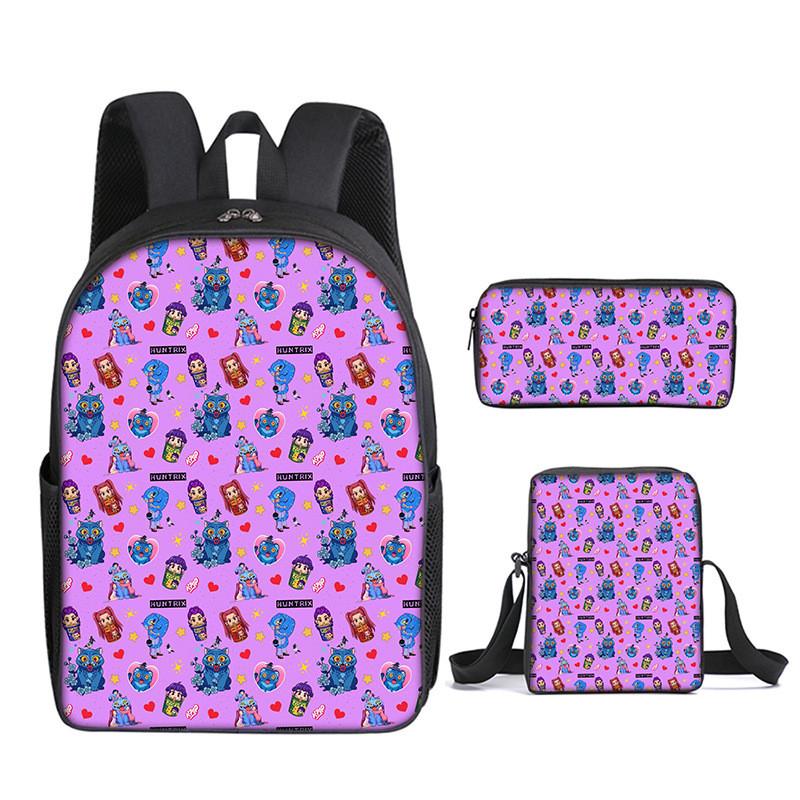 Kpop Demon Hunters School Backpack Set With Oxford Fabric And Air Cushion Straps For Students