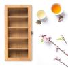 Bamboo Tea bag Storage Box Portable Teabag Holder with 5Compartments Multipurpose Tea Packet Box for Home Office Spices