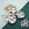 304 Stainless Steel Cartoon Divided Plate for Kids – Perfect for Kindergarten and School Canteens