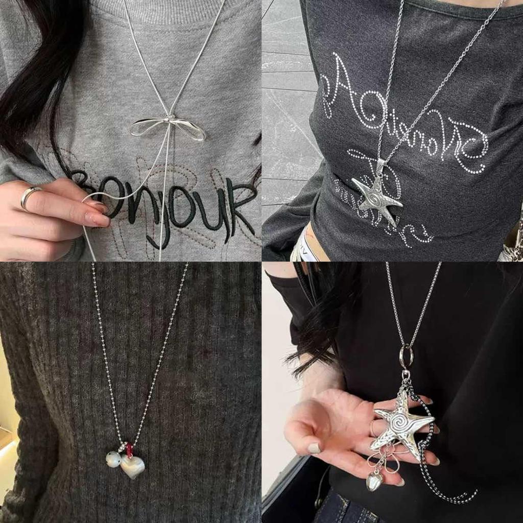 Y2K Starfish Flower Necklace: Cool, Sweet Style for Women’s Fashion