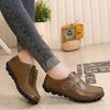 Genuine Leather Shoes Women Soft Flats Elastic Mother Shoes Comfortable Casual Walking Driving Shoes Non-slip