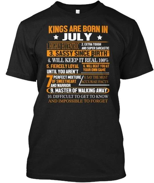 Kings Are Born In July Birthday Gift 1highly TTshirt Made in USA Size S to 5XL 2XL