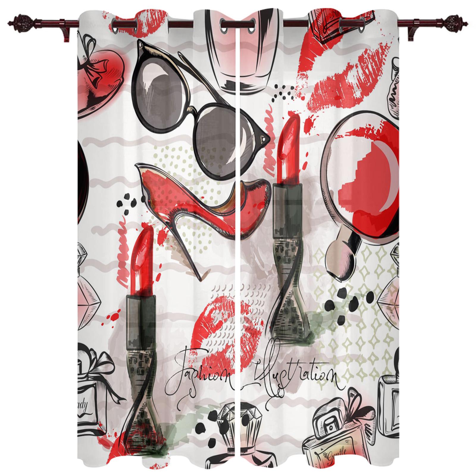 

Женская косметика Лак для ногтей Оконная занавеска для спальни Домашний декор Гостиная Занавеска для кухни 135W x 60H(cm) x1