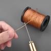 Leather Sewing Kit DIY Leather Sewing Awl Needle With Copper Handle Set Leather Canvas Tent Shoes Repairing Tool W/Nylon Thread