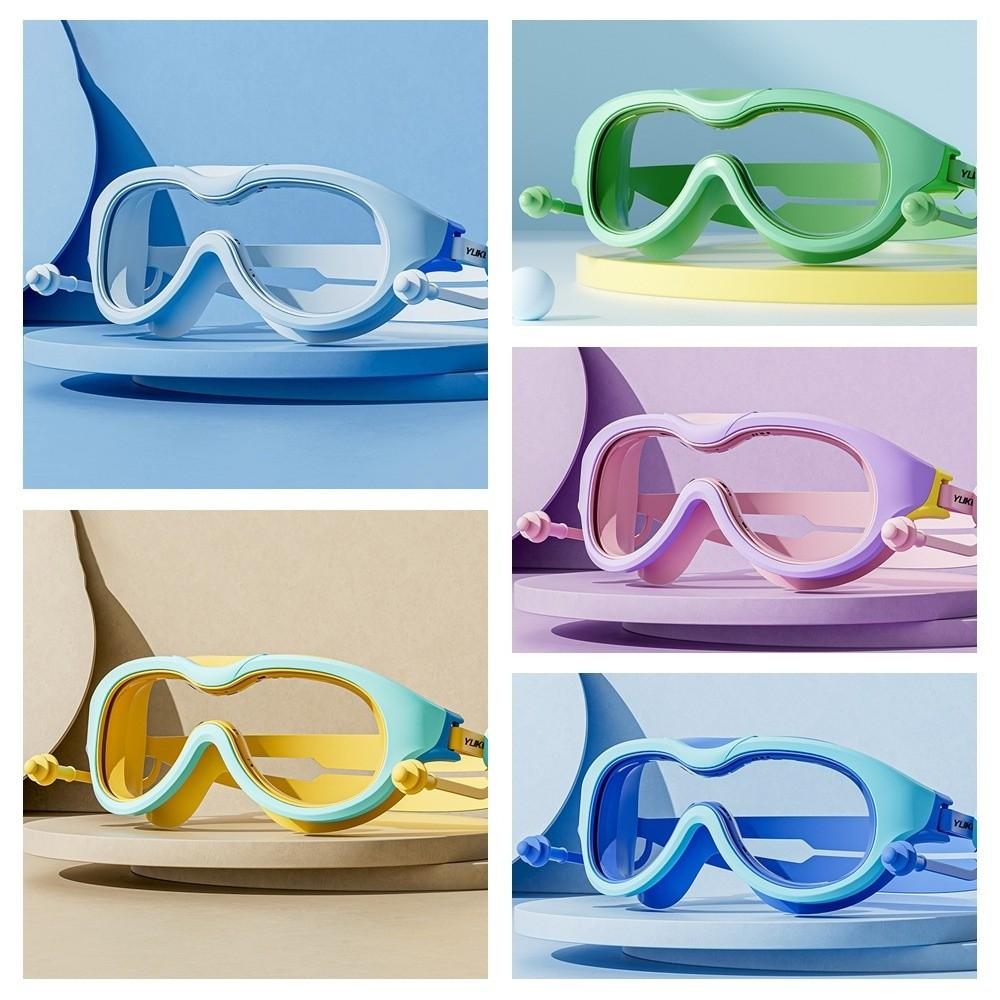 Large Frame Kids Swim Goggles with Ear Plug Diving Goggles Set Swimming Goggles  Boys and Girls