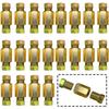 4/8/20 Sets Brake Line Connector 3/8-24 Threaded Brake Line Fittings & Brass Unions Nuts Adapter For 3/16" Brake Tube Pipe