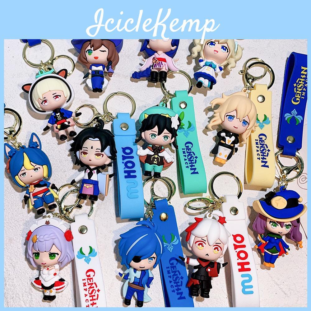 Colorful Genshin Impact Keychain Silicone Character Designs Perfect For Fans