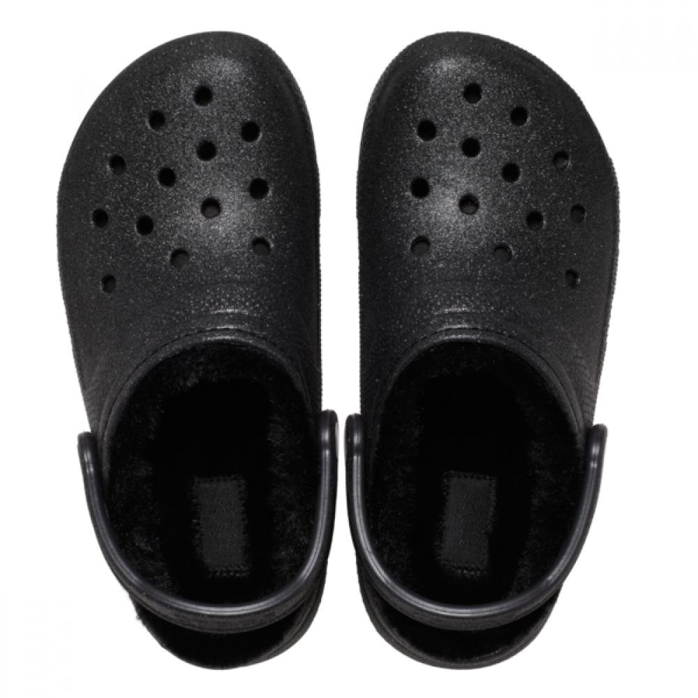 Crocs Unisex Classic Fuzz Lined Glitter Clog 211928 001 Crocs Sandals Slippers Gibbitz Daily