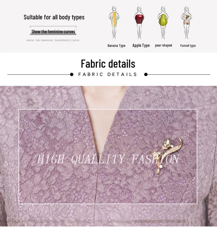 Elegant Purple Two-Piece Mother-in-Law Wedding Outfit 2025 - Fashionable, Slimming Dress Set with Flattering Design