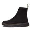 Dr. Martens Leather Round Toe Lace-Up Short Mid-Calf Boots Unisex boots Black 31225001