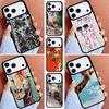 Animal Funy Grey Giraffes with Glasses Phone Case for iPhone 16e 15 14 13 12 17 Pro Max Plus Air 17pro Cover Coque