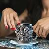 Personalized Stainless Steel Mug Engine Design Double-Wall Insulated Cup Home Decoration