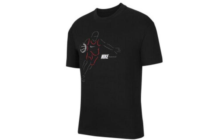 

Nike T Shirts Men s Black Crew Neck Moderate Straight Fit DJ1589-010 XL