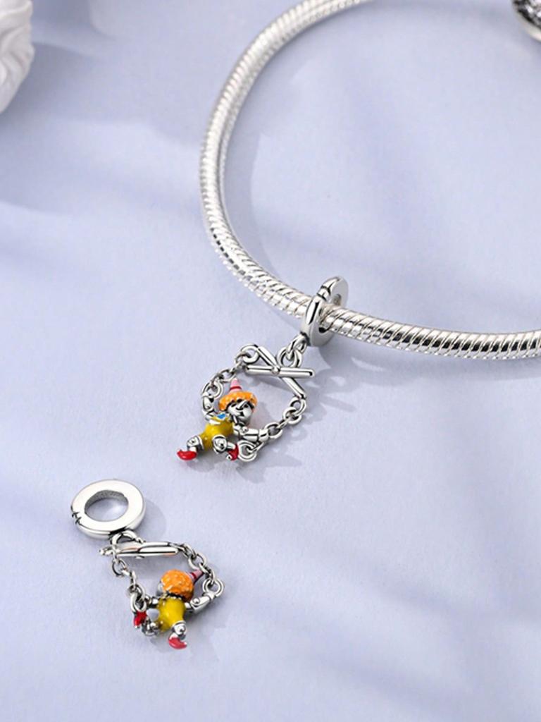 Charms Plata Copper Colors Circus Animals Mice And Beads Charm Pendant For Original Bracelet For Women Diy Jewelry Love Gift