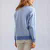 Ladies' Casual Fashion Buckle V-neck Striped Knitted Cardigan Sweater Jacket