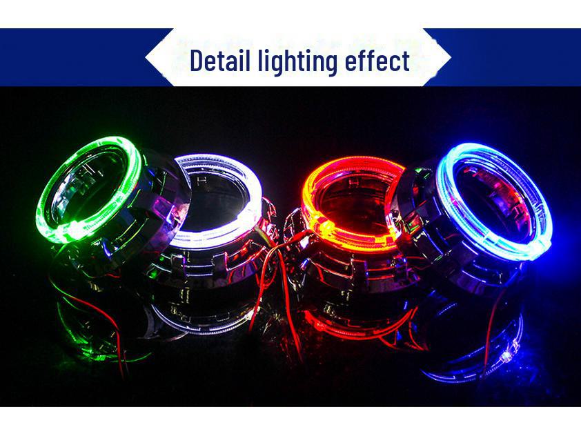 Universal LED Dual Lens Angel Eye Fog Light with High Brightness for Daytime Running and Enhanced Visibility