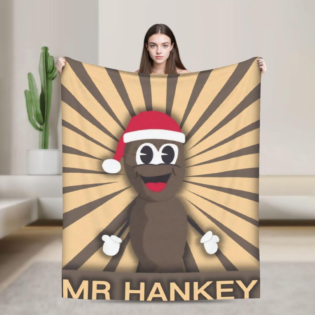 Mr Hankey Merry Christmas Southparkd Blankets Anime Flannel Throw Blanket Summer Air Conditioning Decor Ultra-Soft Warm Bedsprea