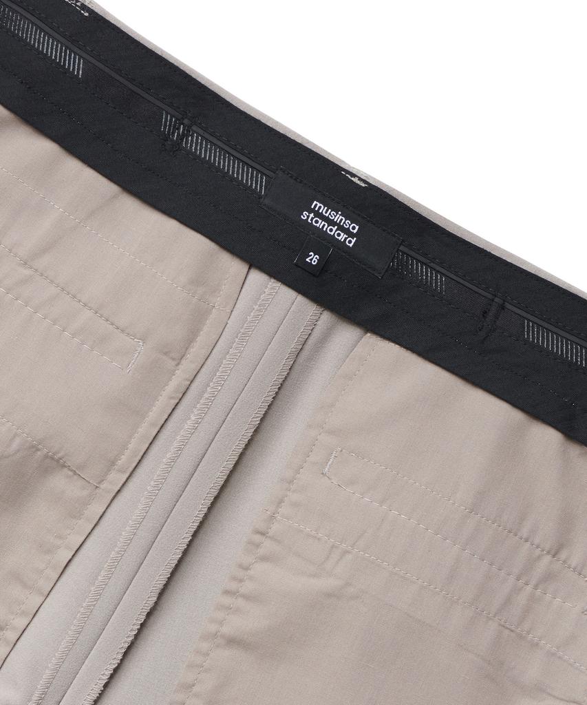 MUSINSA STANDARD WOMAN Women'S Lightweight Straight Hidden Elastic Waist Slacks [Light Beige]