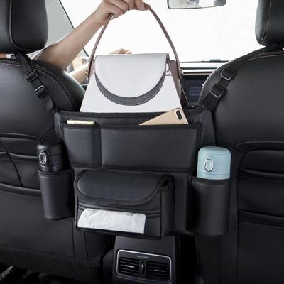 1PC Autositz-Rücken-Organizer PU-Leder-Pad-Tasche Auto-Aufbewahrungsorganisator Faltbare Tissue-Aufbewahrungsbox Auto-Zubehör-Taschenhalter